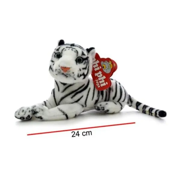 Tigre blanco echado 24 cm
