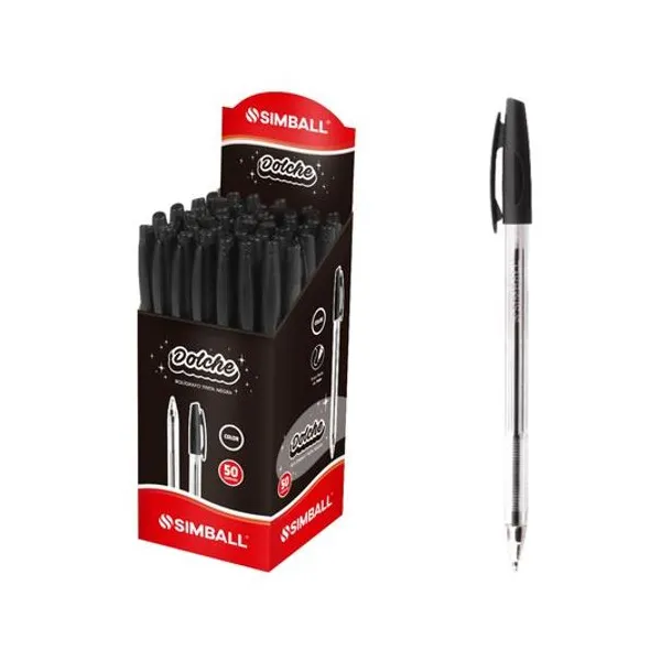 Bolígrafo dolche negro caja x50 unidades Simball