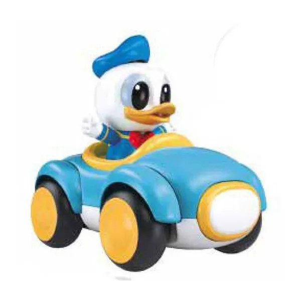 Disney on wheels - auto pequeño armable 10 cm - donald duck auto de carrera