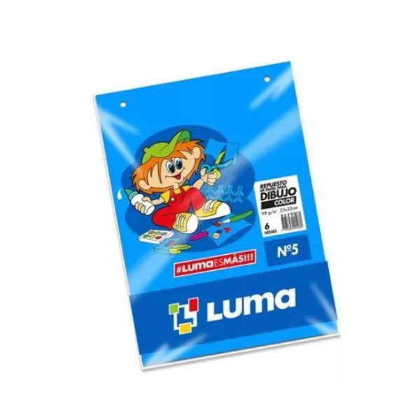 Repuesto esc.dibujo luma color n.° 5x 6 hjs.