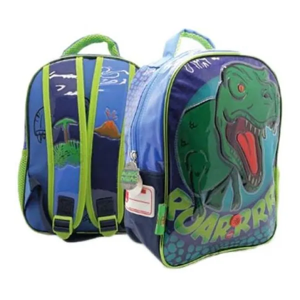 Mochila mundo dinos 12" espalda con sonido