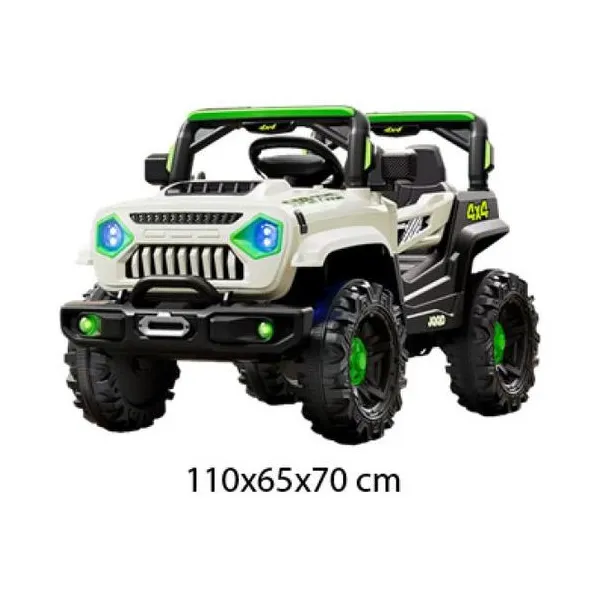 Jeep 4x4 neon a batería con luz, sonido y control remoto 12v7a