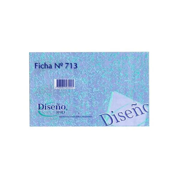 Fichas n.° 713 cuenta corriente 20x12.5 cm x100 unidades diseño