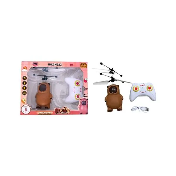 Capibara volador a control 9 cm carga usb en caja 22x18x5 cm