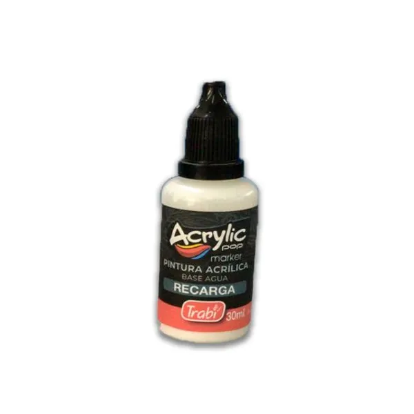 Tinta trabi para marcador acrylic pop al agua 30 mlblanco