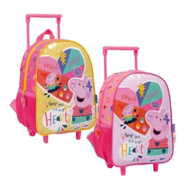 Peppa Pig corazón - mochila 12" carro