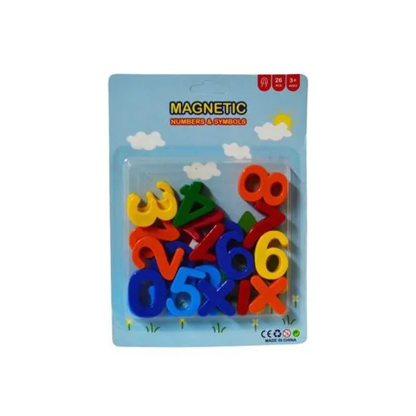 Set de números magneticos 3 cm 26 piezas en blister 13x18 cm