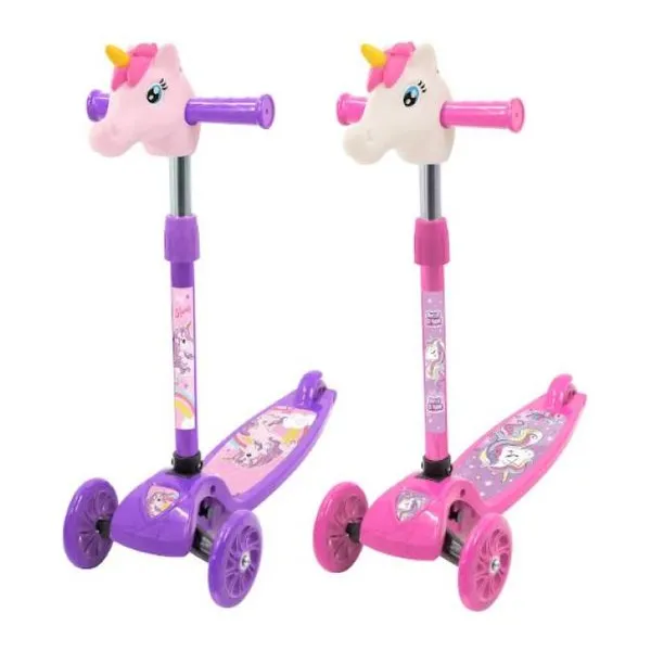Monopatin plegable con cabeza de unicornio 73 57 12 cm (hasta 35 kg)
