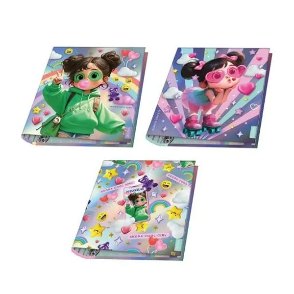 Carpeta carta 3x40 tornasolada nenas cool x unidad modelos surtidos Skora