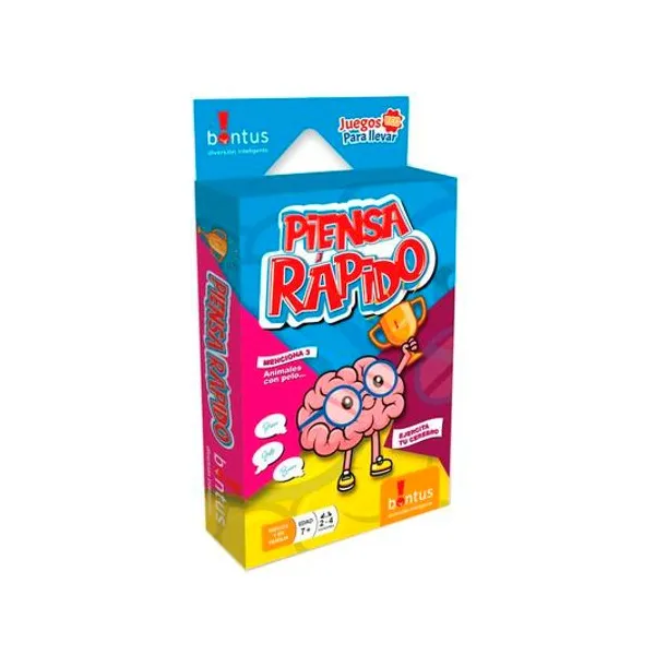 Juego de cartas piensa rápido! en caja 9.5x17 cm bontus
