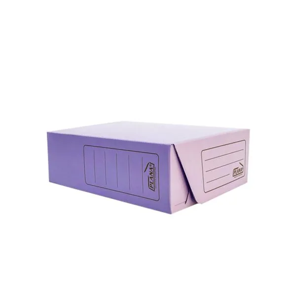 Caja archivo plana plástica t/ofic.l/12 cmpastel lila/violeta