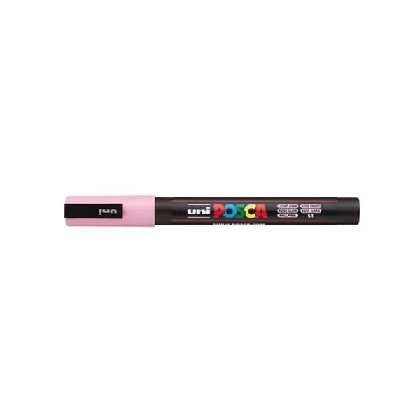 Marcador Uni posca al agua para fina rosa