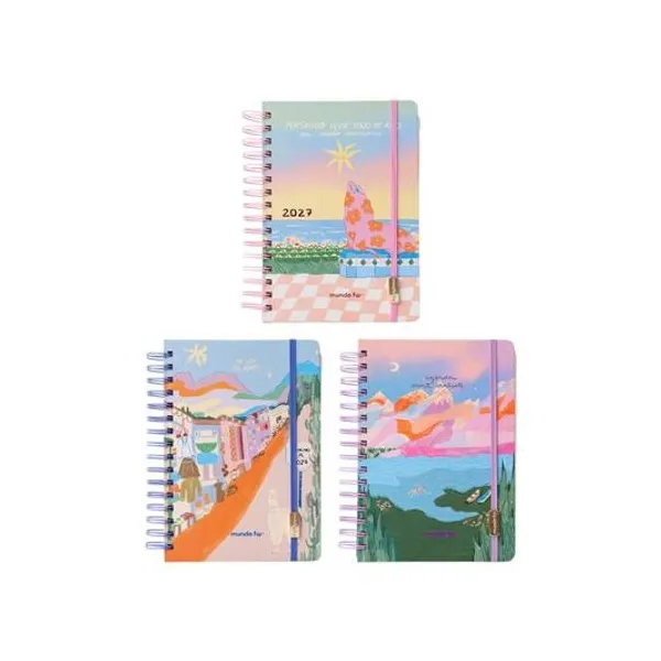 Agenda 2027 12x17 cm dia por página land x1 modelos surtidos mundo fw