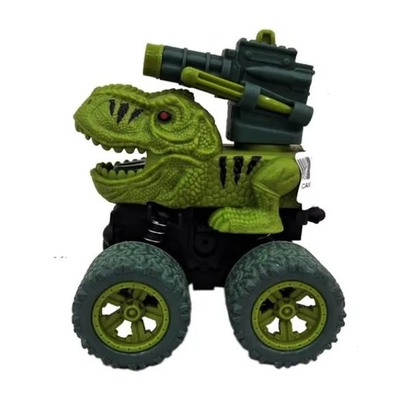Camión dinosaurio con ruedas de goma