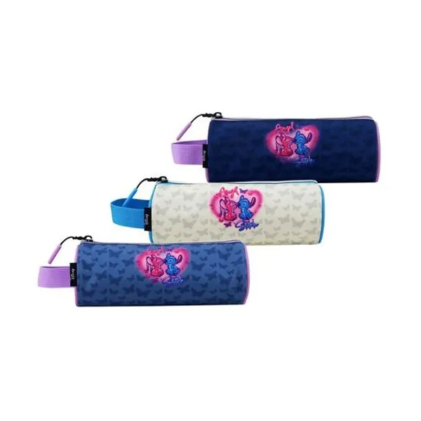 Cartuchera 1 cierre tubo Disney Stitch 22x8 cm x unidad colores surtidos lsyd