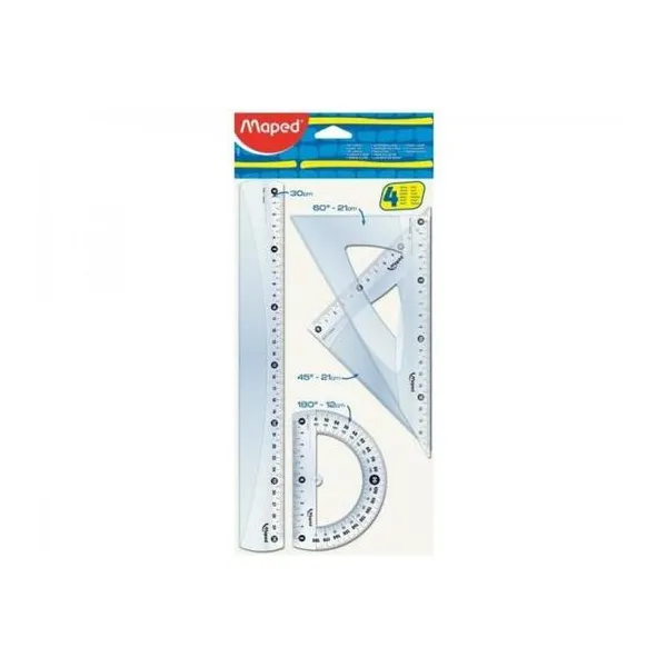 Set de geometria x4 piezas 30 cm Maped