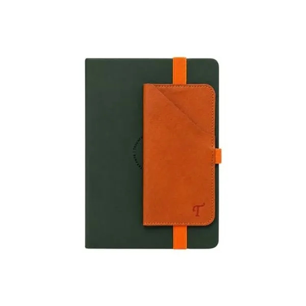 Cuaderno 14.5x21 cm rayado pu verde Triunfante