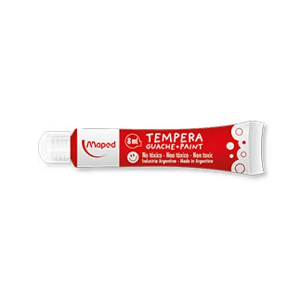 Témpera Maped est.x 10 col.rojo
