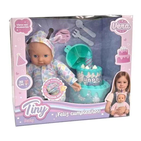 Bebote Tiny feliz cumpleaños 32 cm con sonidos (cuerpo blando)