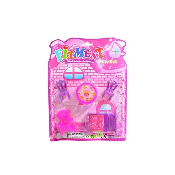 Set de muebles living en blister 21x28 cm