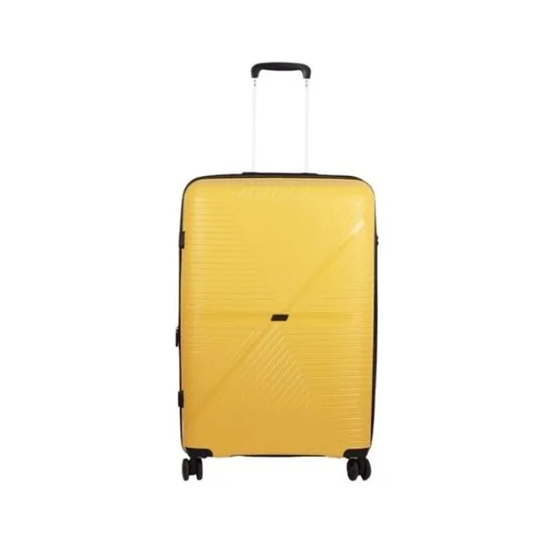 Valija 28" elf n.° 3575 polipropileno grande con carro amarilla