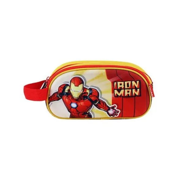 Cartuchera 2 cierres iron man 3d 24x12x7 cm lsyd