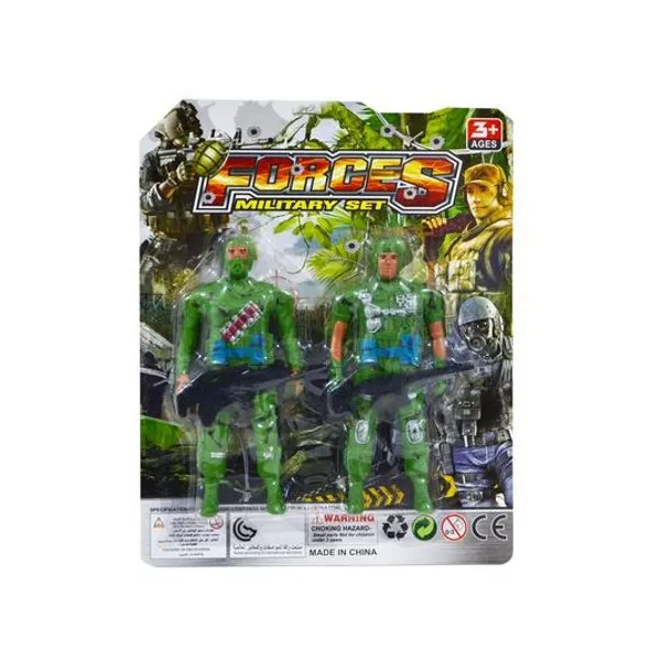 Set soldados militares x2 en blister 16.5x20 cm
