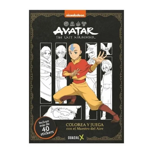 Avatar. the last airbender. colorea y juega con el maestro del aire
