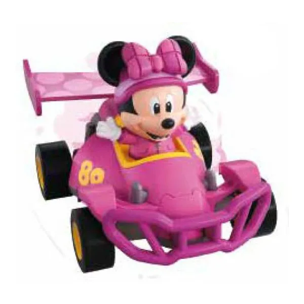 Disney on wheels - auto pequeño armable 10 cm - minnie mouse auto de carerra