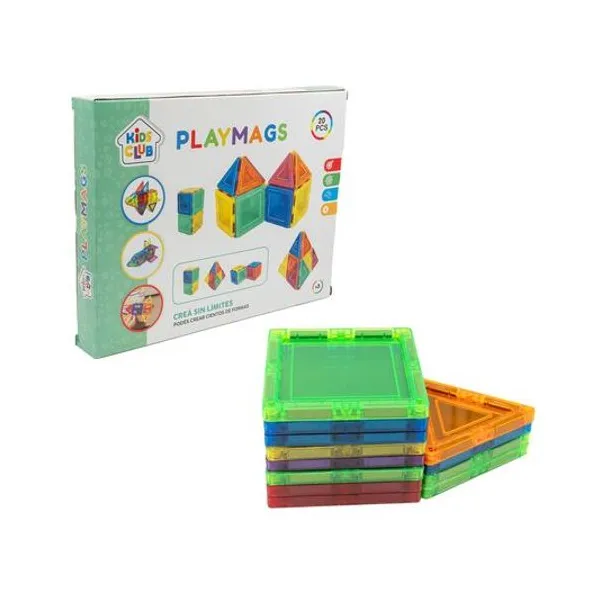 Juego de bloques magneticos 20 piezas en caja 27x21x3.5 cm