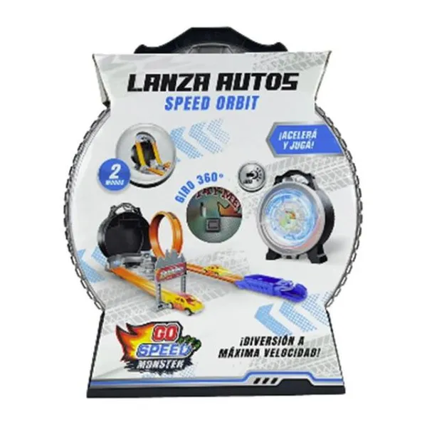Pista lanzadora con valijita plástica y luces 27 18 cm