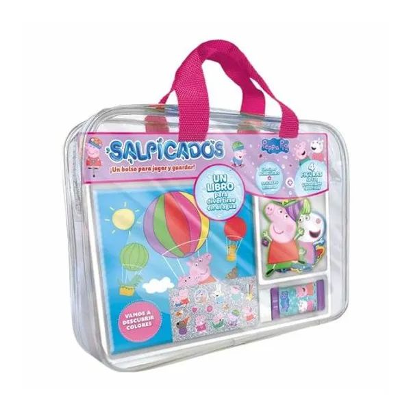Libro para agua salpicados con accesorios Peppa Pig en bolso 27x20 cm vertice
