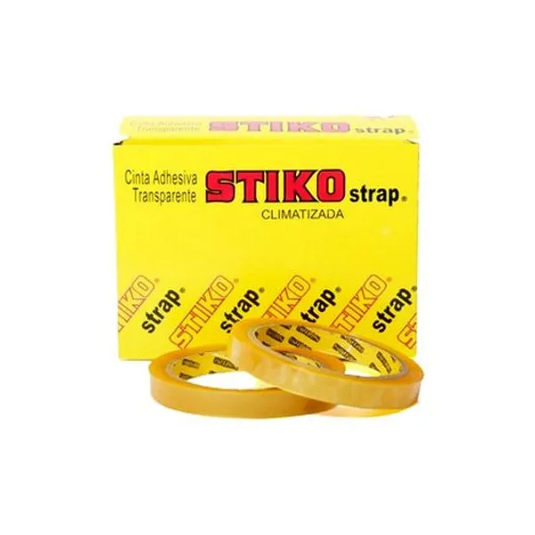 Cinta adhesiva strap 18mmx50 mts caja x8 stiko