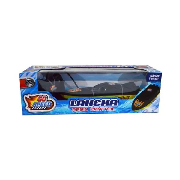 Lancha a radio control en caja 36x11x11 cm