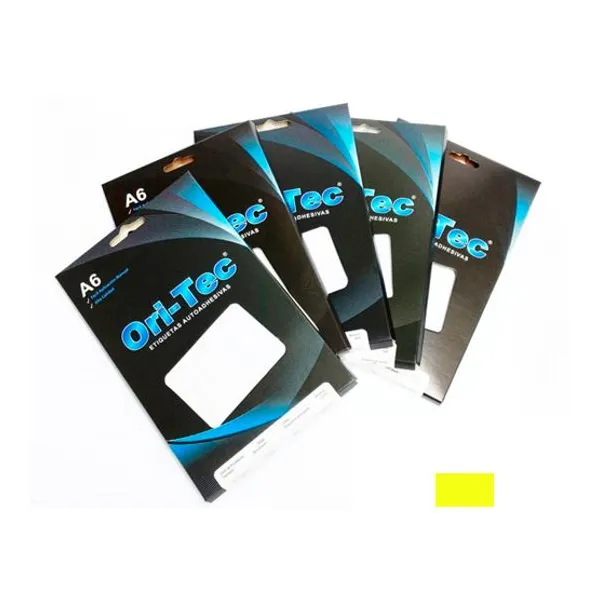 Etiquetas ori-tec a6 50x28 mmamarillo bolsa x10 hjs.