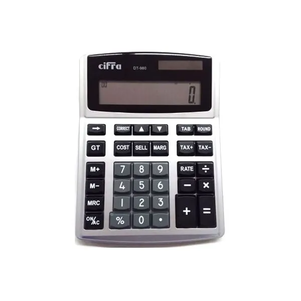 Calculadora cifra dt-980 12 dig.dual num.grand/cor
