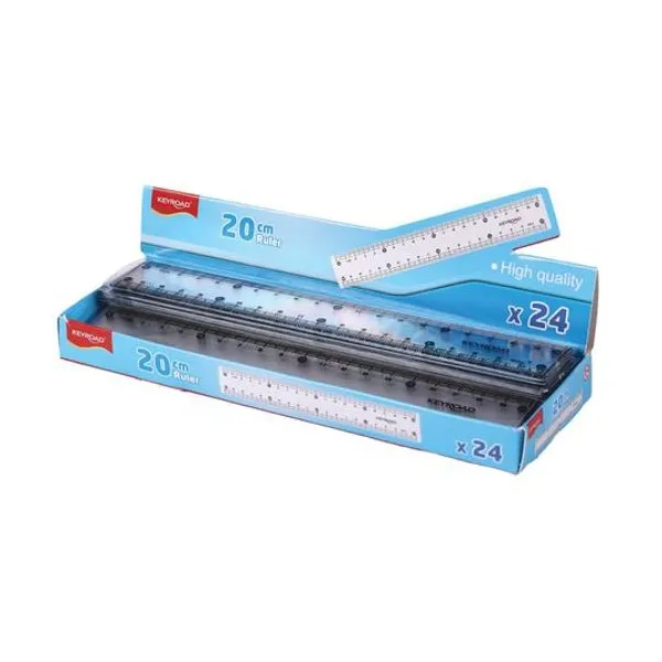 Regla 20 cm acrilica x unidad Keyroad