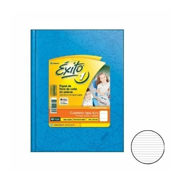 Cuaderno 16x21 rayado t/d araña celeste 48h Éxito