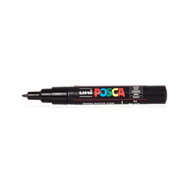 Marcador Uni posca al agua para extra fina negro