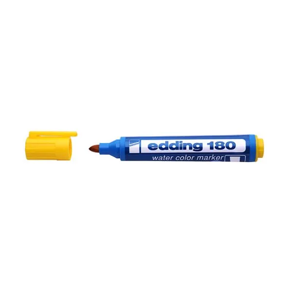 Marcador Edding e 180 al agua para red. amarillo
