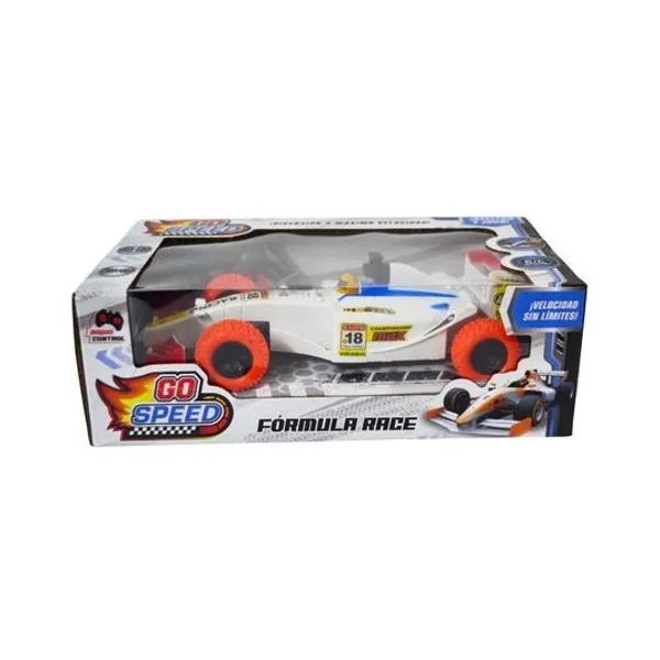 Auto formula 1 a radio control a pila en caja 23.5x8x13 cm colores surtidos