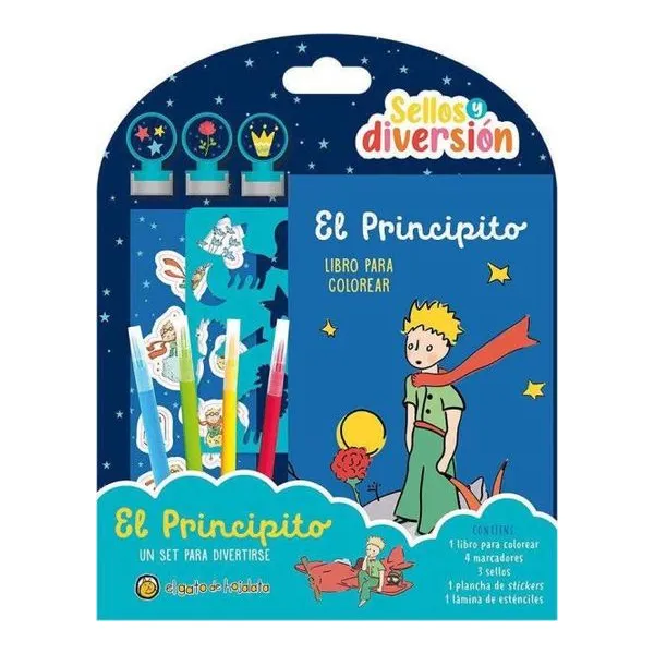 Sellos y diversión: el principito- libro para colorear