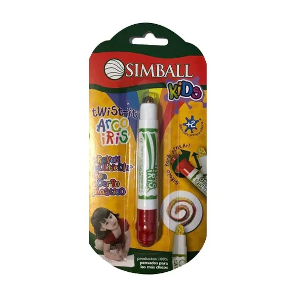 Crayones Simball kids jumbo twist-it arco iris bl.