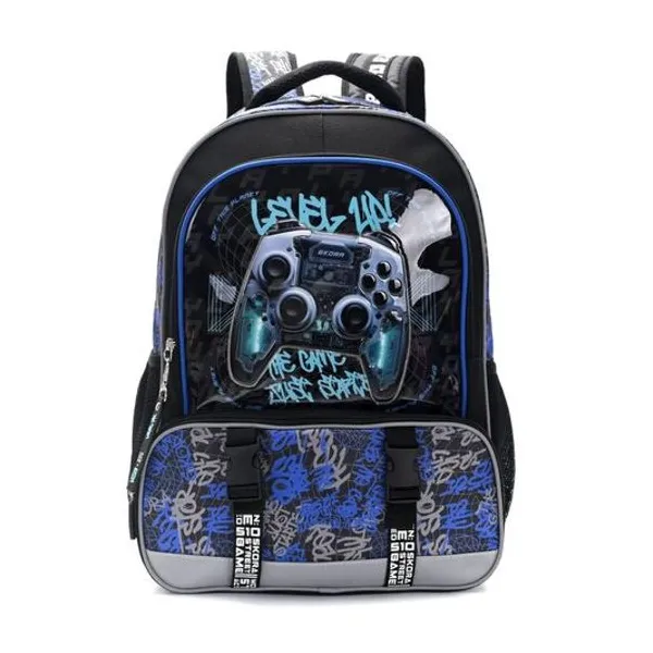 Mochila 18" espalda joystick cool con llavero