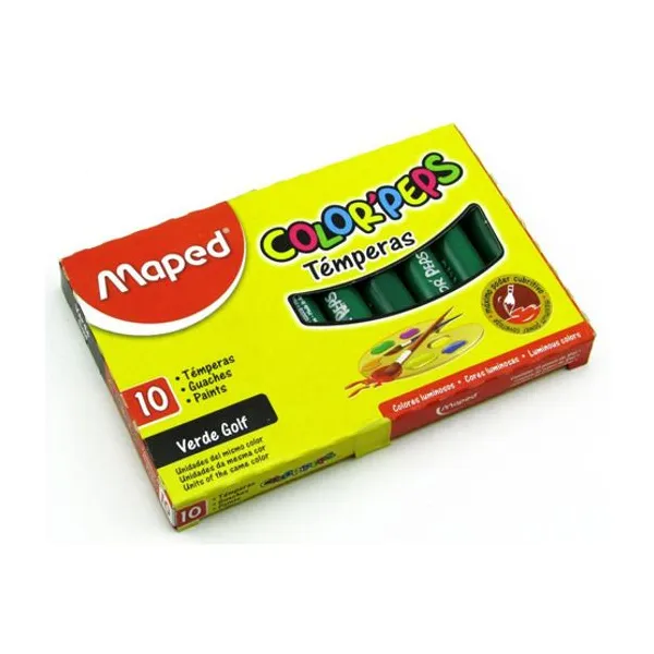 Témpera Maped est.x 10 col.verde golf