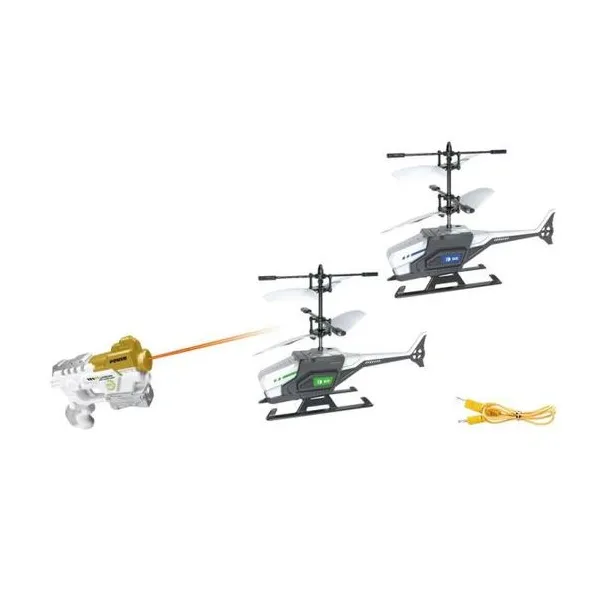 Helicóptero eléctrico de juguete con pistola. doble hélice. con sensor de proxim
