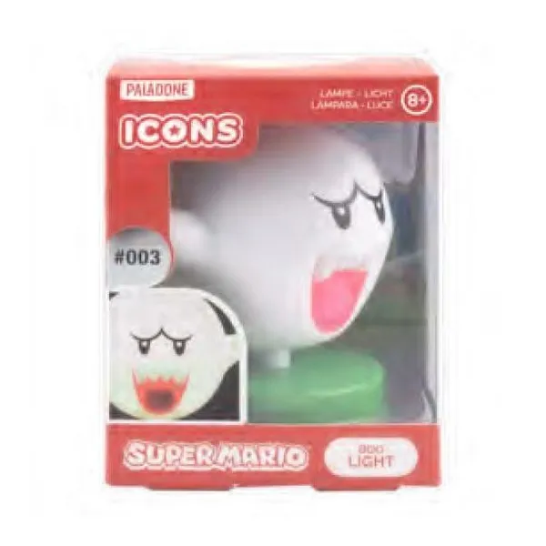 Super mario boo icon light - luz 10 cm funciona con 2 pilas