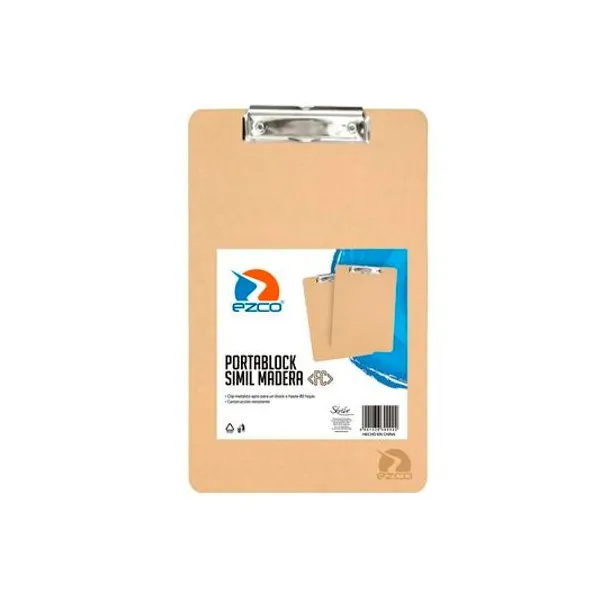 Portablock oficio simil madera Ezco