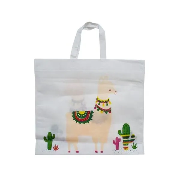 Bolsa friselina con manija fantasia 45x40x10 cm