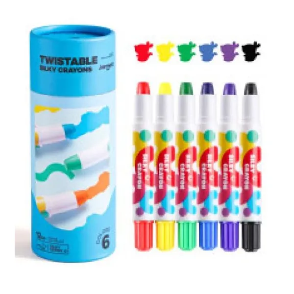 Jarmelo - pack x6 crayones sedosos lavables bebé reno colores surtidos